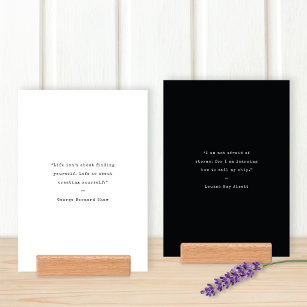 Chic Minimalist Inspirational Quotes Two-Sided Holder
