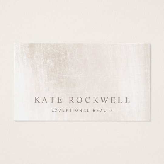 Chic Minimalist Ivory White Stone Business Card