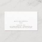 Chic Minimalist Ivory White Stone Business Card | Zazzle