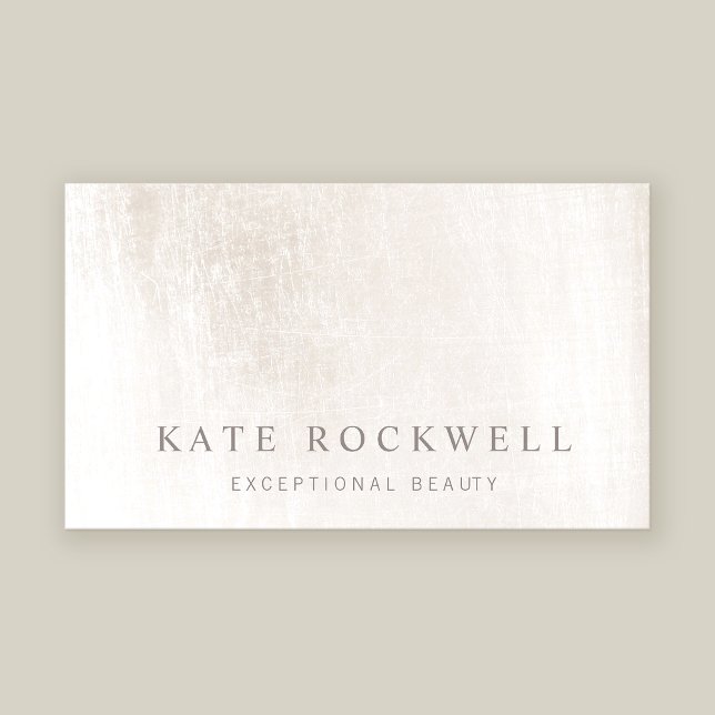 Chic Minimalist Ivory White Stone Business Card (Creator Uploaded)