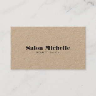 Chic Minimalist Kraft Boutique Salon Business Card