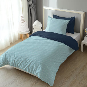 Chic Minimalist Light Blue Bedding Boho Gift Duvet Cover