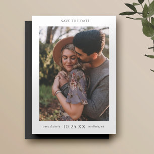 Chic Minimalist Modern Photo Magnetic Invitation