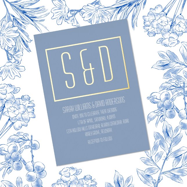 Chic Minimalist Modern Script Foil Invitation (Creator Uploaded)