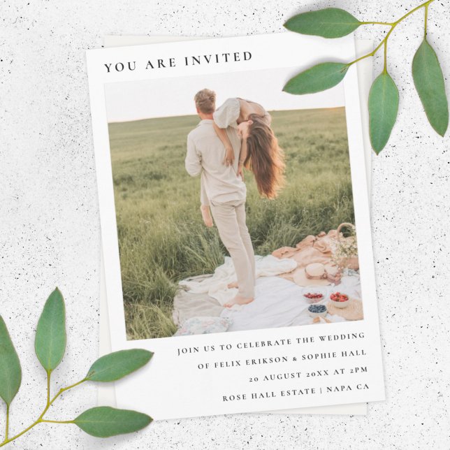 Chic Minimalist | Modern Simple Photo Wedding Invitation (Creator Uploaded)
