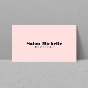 Chic Minimalist Pastel Pink Boutique Salon Business Card