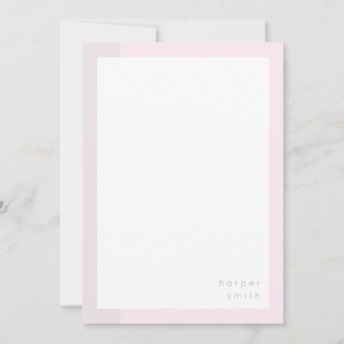 Chic Minimalist Personalized Name Violet Note Card