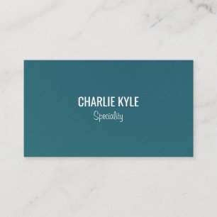 Chic minimalist petrol blue matte Business Card