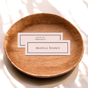 Chic Minimalist Professional   Blush Pink Mini Business Card