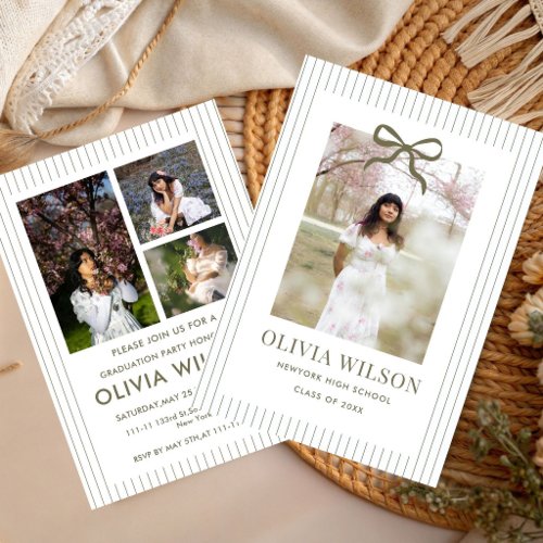 Chic Minimalist Sage Graduation Party 2026  Invitation