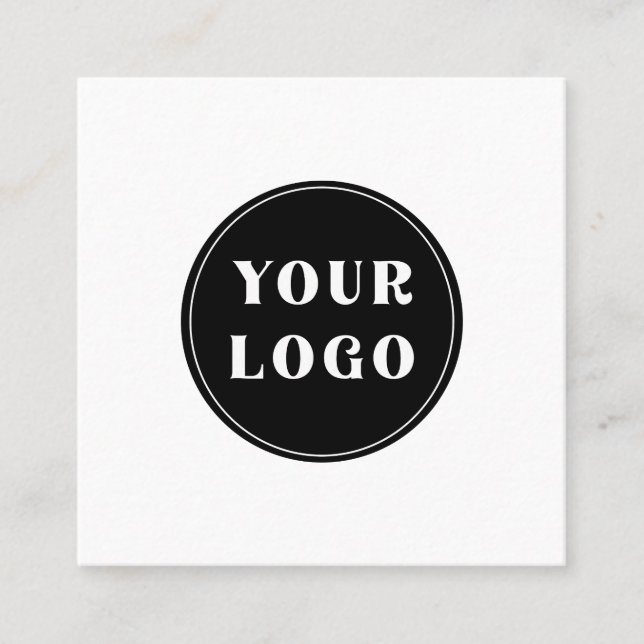 Chic, Minimalist, Stylish & Customizable Square Business Card (Front)