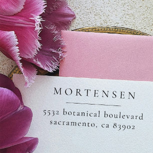 Chic Minimalist Typography Family Return Address Self-inking Stamp