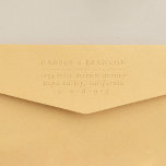 Chic Minimalist Typography Wedding Return Address Embosser<br><div class="desc">Chic Minimalist Typography Wedding Return Address Embosser. Add a touch of personalized elegance to your stationery with this beautiful paper embosser. Perfect as a gift for anyone who loves paper,  typography,  and books.</div>