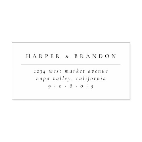 Chic Minimalist Typography Wedding Return Address Self-inking Stamp Chic Minimalist Typography Wedding Return Address Self_inking Stamp