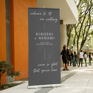 Chic Minimalist with Classic and Script Fonts Retractable Banner