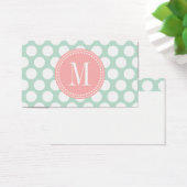 Chic Mint & Blush Pink Big Dots Monogrammed (Desk)