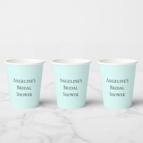 Chic Mint Paper Cups