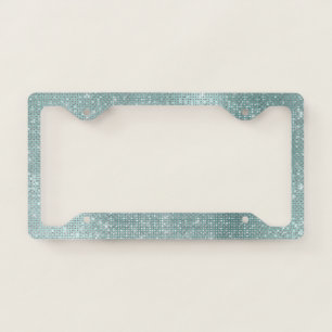 Chic Mint Sparkle License Plate Frame