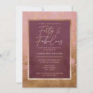 Chic & Modern 40th Birthday Party  Invitation