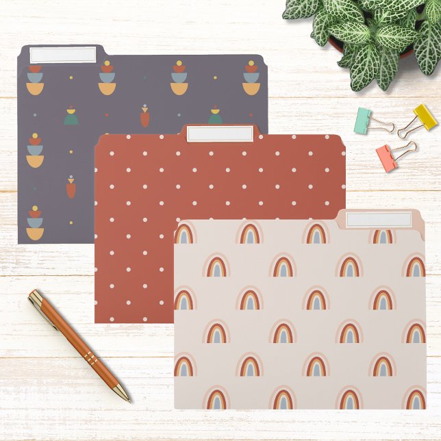 Chic Modern Abstract Patterns File Folder (Creator Uploaded)