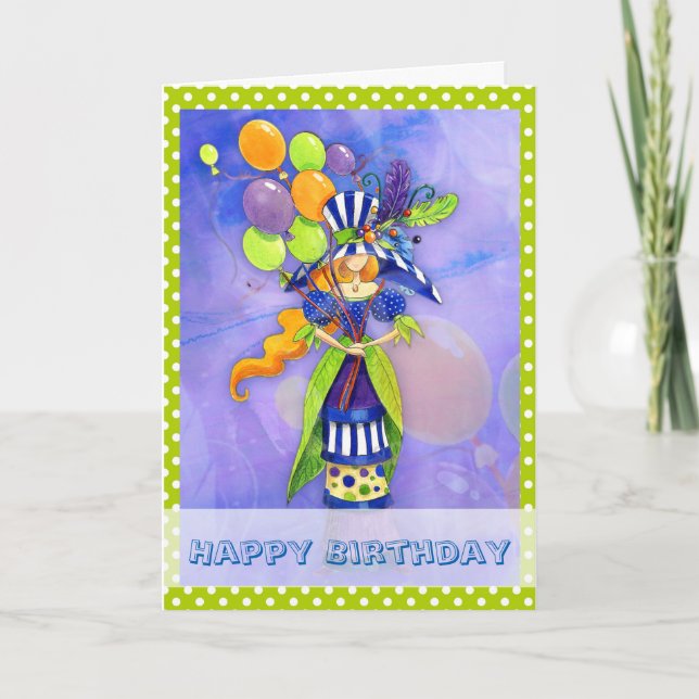 Chic Modern Birthday Card for Girl (Front)