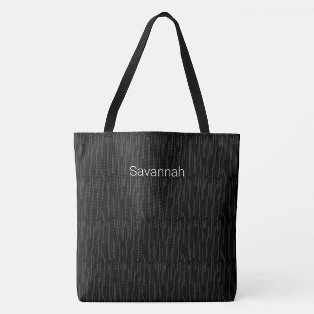 Chic Modern Black Tote Bag (Front)