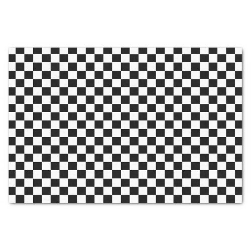 Chic Modern Black White Checks Checkered Gift Wrap Tissue Paper