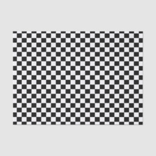 Chic Modern Black White Checks Checkered Gift Wrap Tissue Paper