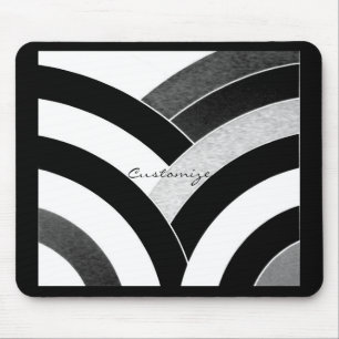 chic modern black/white chevrons mouse pad