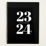 Chic Modern Black White Typography Weekly Monthly Planner<br><div class="desc">Our non-dated weekly and monthly planner is designed to help you find balance in your life. Simple black with bold white typography. It's the perfect tool for organizing,  planning and tracking important events. Fill out the dates yourself and start anytime.</div>