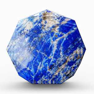 Chic Modern Blue Marble Stone Award