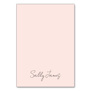 Chic Modern Blush Signature Name Table Number