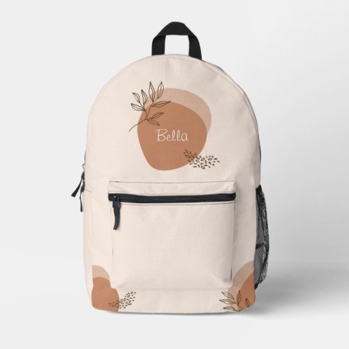 Chic modern boho pink and beige  printed backpack