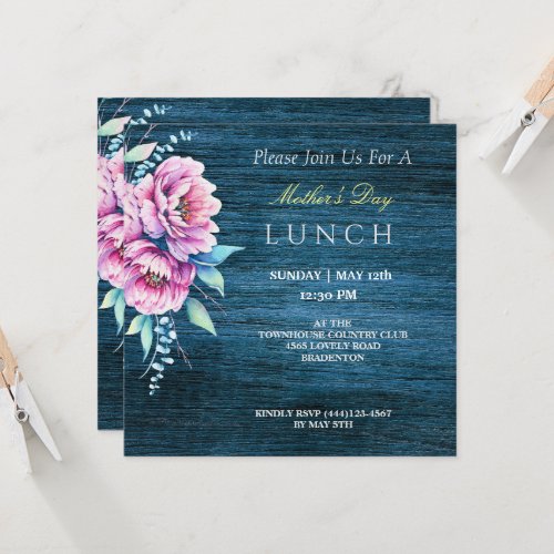 Chic Modern Botanical Mothers Day Event Invitation
