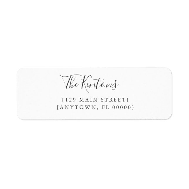 Chic Modern Bracket Return Address Labels (Front)