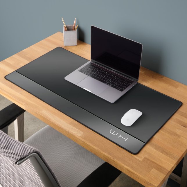 Chic Modern Business Black Desk Mat (Office 2)