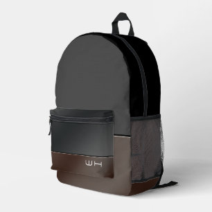 Chic Modern Business Black Printed Backpack