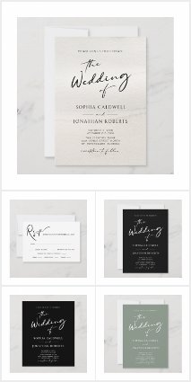 Chic Modern Calligraphy Wedding Collection