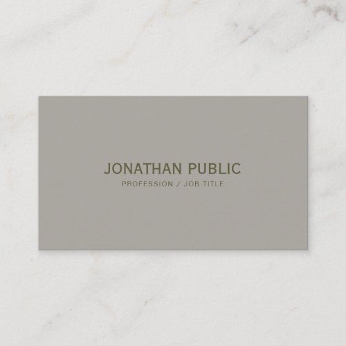 Chic Modern Clean Design Template Sophisticated Business Card