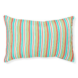 Chic Modern Colorful Stripe Pattern Dog Pet Bed