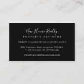 Chic Modern Colorful Watercolor Front Door Pattern Business Card (Back)