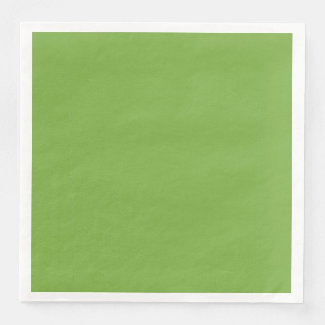 CHIC MODERN COOL GREEN SOLID PAPER DINNER NAPKINS (Front)