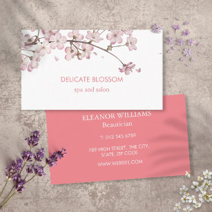Chic Modern Delicate Blossom Business Card