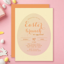 Chic Modern Easter Brunch Egg Hunt Yellow Orange