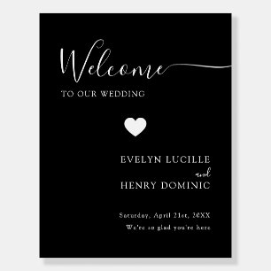 Chic Modern Elegant Wedding Welcome Sign