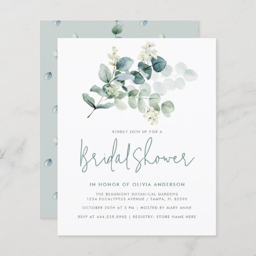 Chic Modern Eucalyptus Greenery Bridal Shower