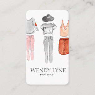 Chic modern fashion clothing business card