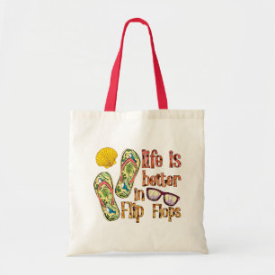 Chic, Modern Flip flop Summer Tote Bag