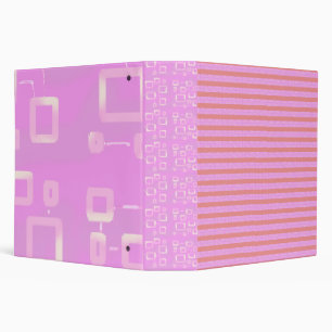 Chic Modern French Inspired Pink Geometric Binder