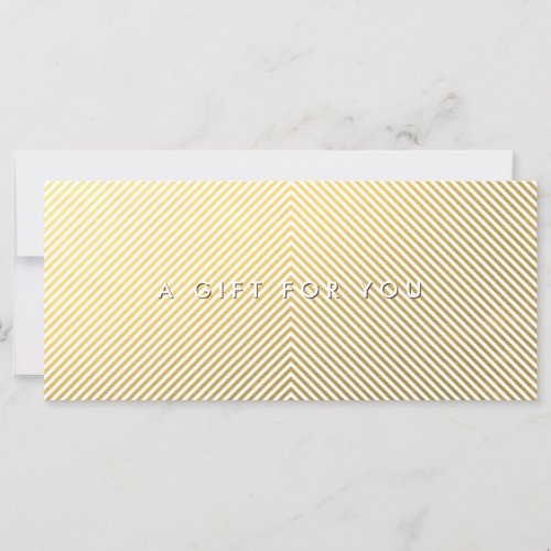 Chic Modern Gold Chevron Salon Gift Certificates